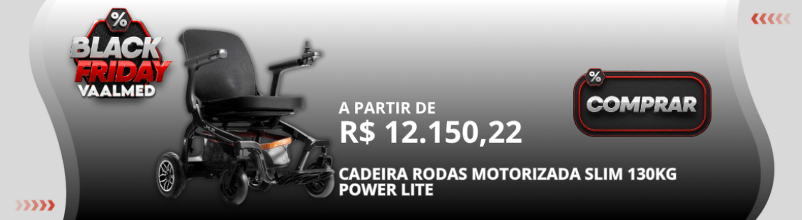black friday | CADEIRA RODAS MOTORIZADA SLIM 130kg - POWER LITE