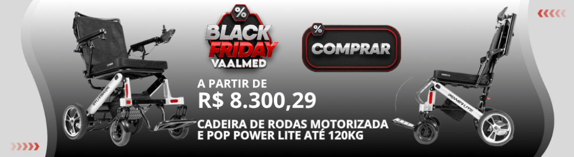 black friday | cadeira de rodas motorizada e POP Power Lite até 120kg