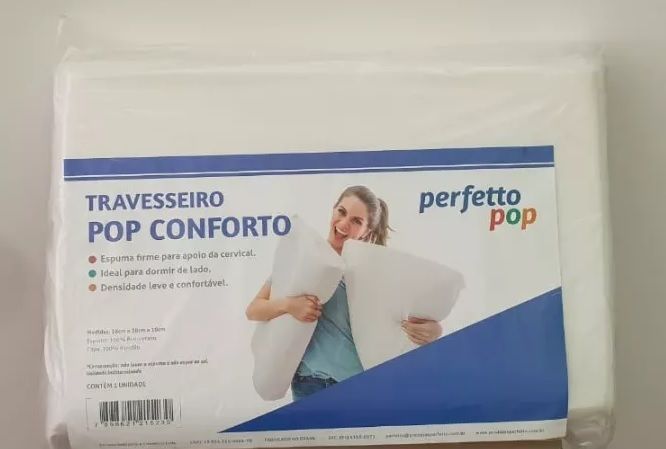 Travesseiro Espuma Pop Confort Tamanho 58x38x10 Cm