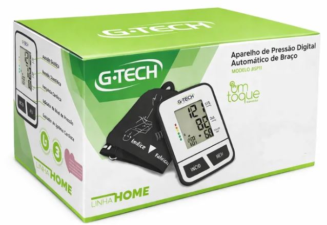 Aparelho de Pressão Digital Automático de Braço G-Tech