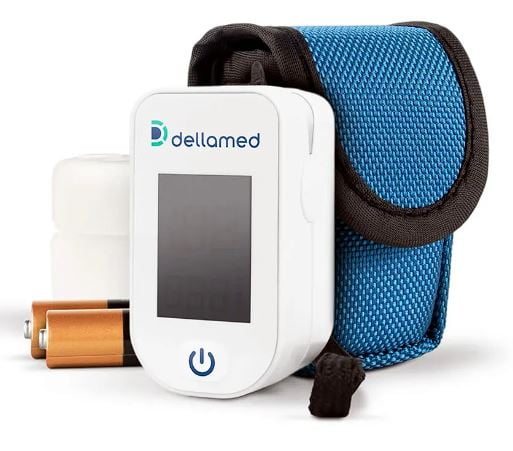 Oxímetro de Pulso Dellamed - Medidor de SpO2 e Frequência Cardíaca