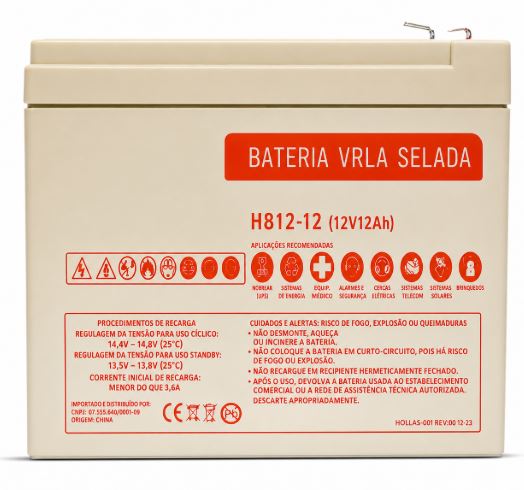 Bateria 12V 12Ah para Cadeira de Rodas Motorizada e Scooter
