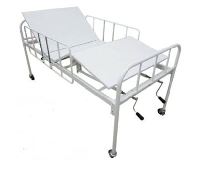 Cama Hospitalar Manual Com Grades E Cabeceira em aço BASIC