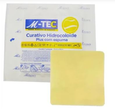 CURATIVO HIDROCOLOIDE PLUS COM ESPUMA 10X10CM MISSNER