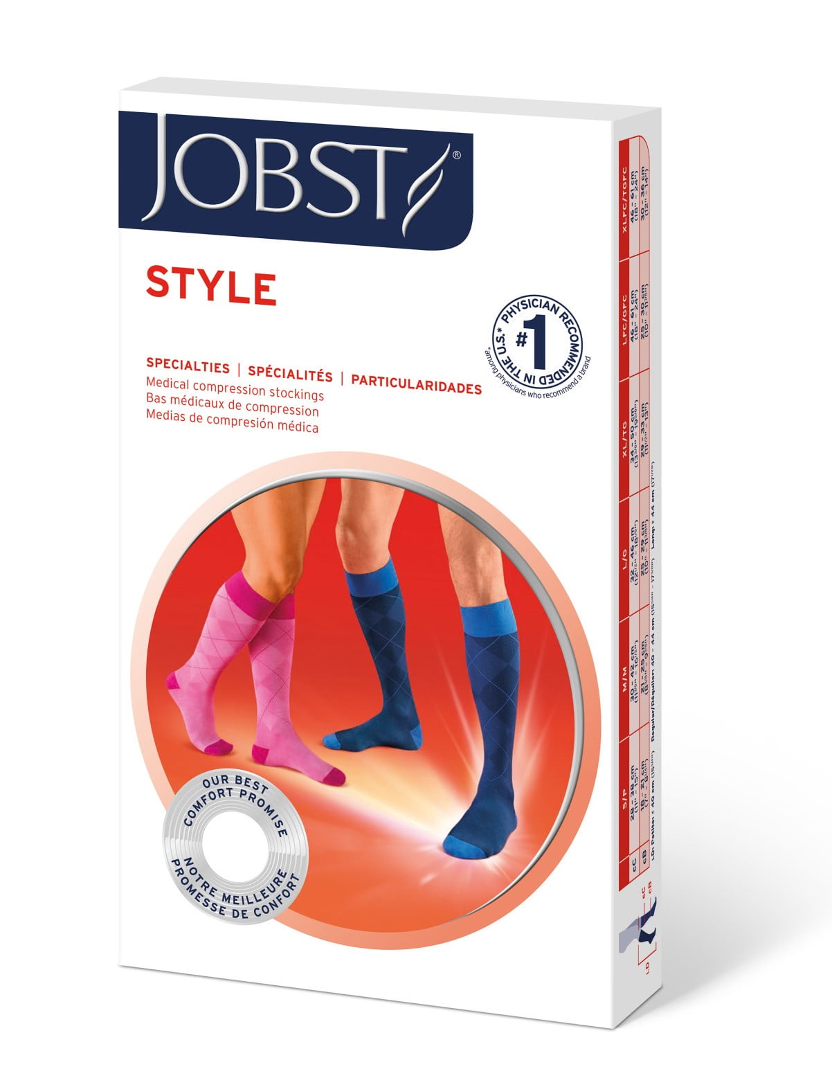 Meia de Compressão Jobst 3/4 Style 20-30 mmHg