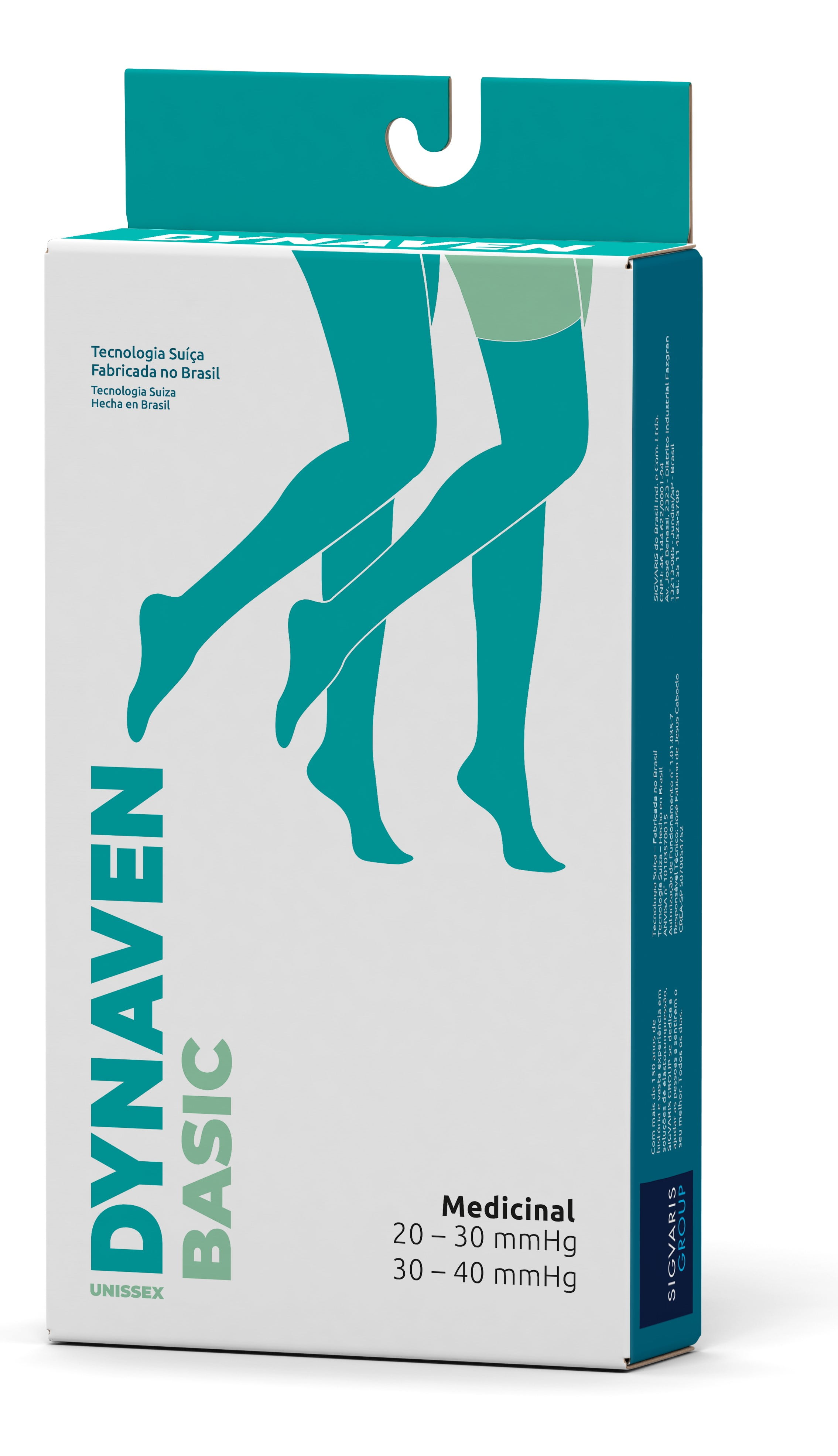 Meia de Compressão 3/4 Dynaven Sigvaris 20-30 mmHg Até o Joelho