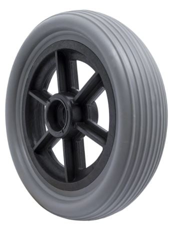 Roda Dianteira Maciça 6' Larga Com Rolamento