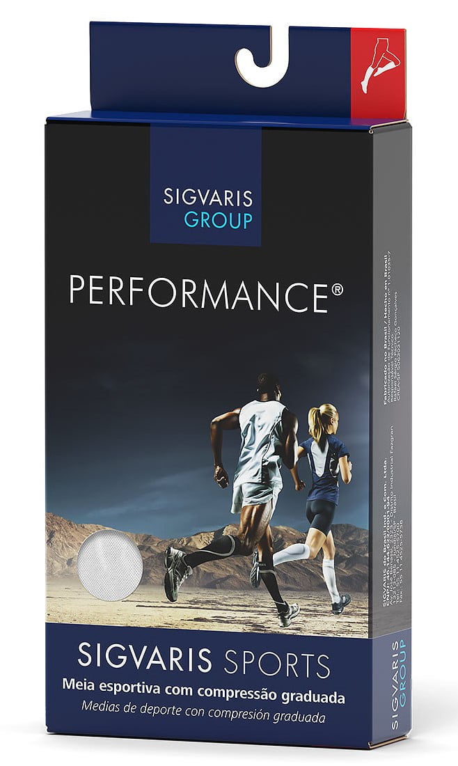 Meia de Compressão 3/4 Panturrilha Sigvaris Performance 20-30 mmHg Esportiva