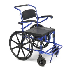 CADEIRA BANHO HIGIENICA D70 ALUMINIO COM ASSENTO E COLETOR 200 KG - DELLA