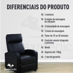 Poltrona Massageadora Reclinável Confort Relaxmedic
