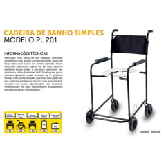 CADEIRA BANHO 85KG 40CM PROLIFE