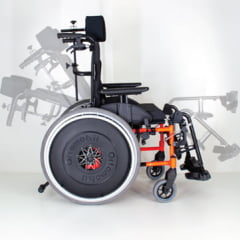 Cadeira De Rodas Reclinável Em Alumínio Até 120Kg