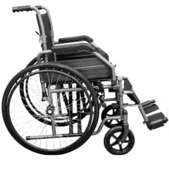 CADEIRA RODAS 44 CM BASIC ACO CARBONO 125 KG - HIDROLIGTH