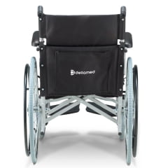 Cadeira de Rodas D100 Dellamed Dobrável em Aço Carbono até 120kg