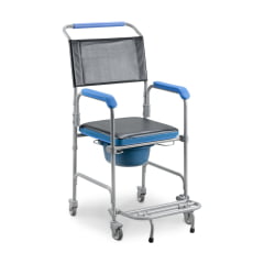 CADEIRA BANHO D50 COM ASSENTO ESTOFADO E REMOVIVEL 150 KG - DELLAMED