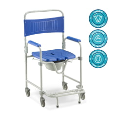 Cadeira Banho D45 Em Aço Até 150 KG - Dellamed