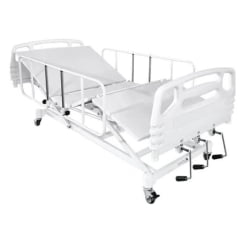 Cama Hospitalar Manual Com Elevação De Leito E Cabeceira ABS PRATICE