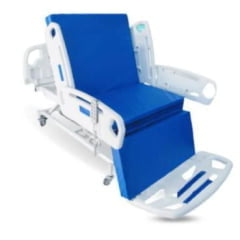 CAMA POLTRONA C/COLCHAO E GRADES ABS COM TRENDELENBURG