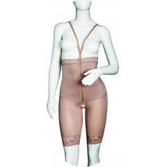CINTA ABDOMINAL COM PERNAS, SEM BUSTO E ABERTURA FRONTAL COM COLCHETES DE DUPLA REGULAGEM - LA BELLE
