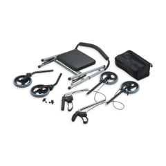 ANDADOR ALUMINIO 4 RODAS D12 ASSENTO E CESTO 