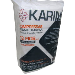 COMPRESSA GAZE 7,5X7,5 13 FIOS C/500 KARINA 