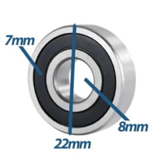 RODA DIANTEIRA MACICA 8" 200X50MM CADEIRA MOTORIZADA 