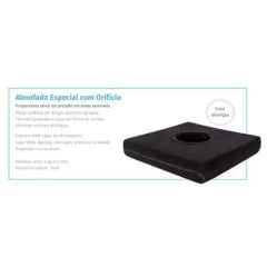 Almofada Quadrada Com Orifício Perfil Baixo Perfetto